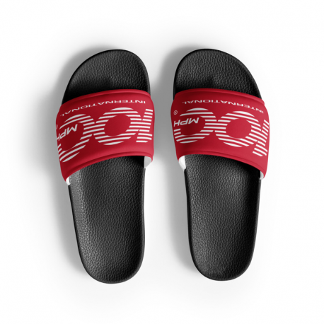 Stripe 100 • Womens Red Print 100mph (G1) Slides.