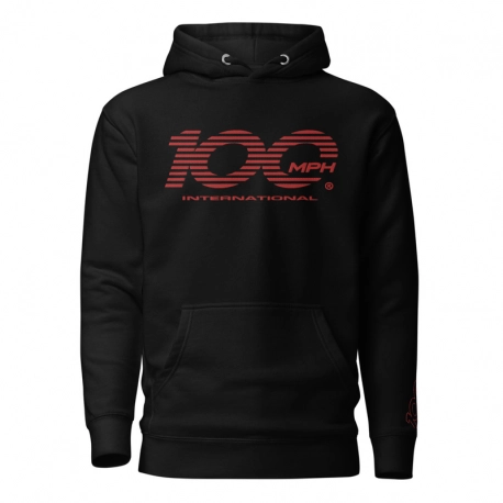 - Stripe 100mph Hoodie (Wt Emb. Logo)