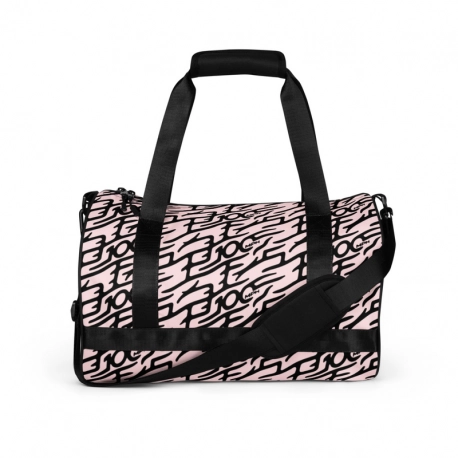 - Motif 100 - 100mph (G1) Blk on Pink Print Gym Bag