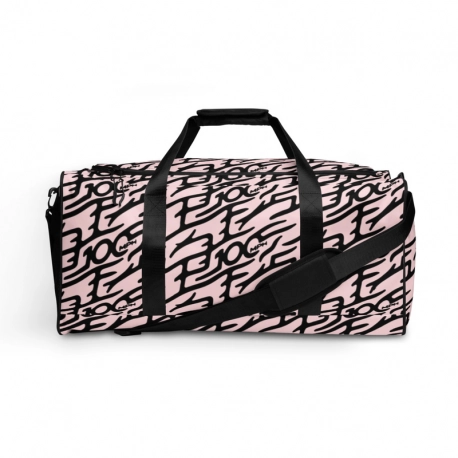- Motif 100 - 100mph (G1) Blk on Pink Print Duffle Bag