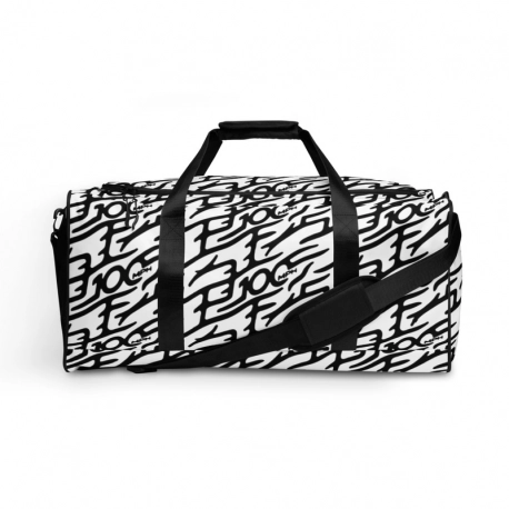 - Motif 100 - 100mph (G1) Blk on Wt Print Duffle Bag