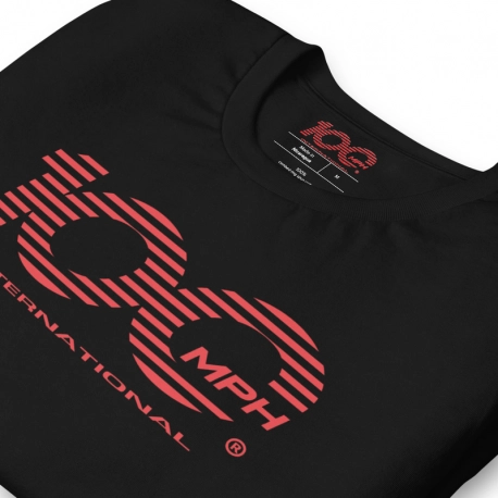 - Stripe 100  -  Printed 100mph T-Shirt (Red Logo)