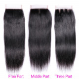 Abijale Straight Hair Bundles With Closure Brazilian Hair Weave Bundles With Closure Human Hair Bundles With Closure Non RemyAdd