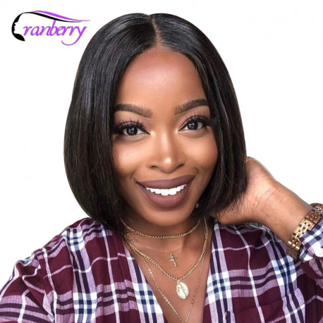 Cranberry Hair Straight Hair 13x4 Lace Front Wig Brazilian Hair Bob Lace Front Wig Remy Hair Short Human Hair Wigs 8-16 Inch