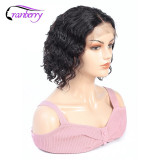Cranberry 13x4 Lace Front Wig Bob Lace Front Wig Brazilian Hair Deep Wave Lace Front Wig Remy Hair Lace Front Human Hair Wigs