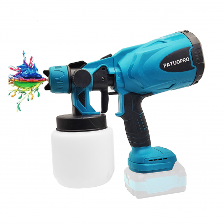 Cordless Electric Spray Gun Auto Furniture Steel Coating Airbrush Fit Makita 18V Battery (without battery)