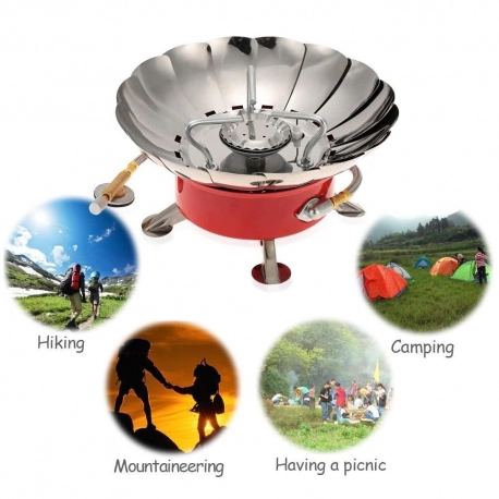 Portable Retracted Gas Stove Camping Equipment for Flat Butane Gas Cartridge