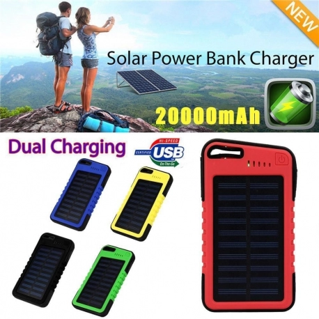 Waterproof Solar Power Bank Battery Charger For Cell Phone