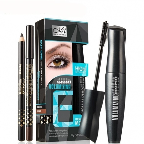 2pcs Eye Liner Pencil Volumizing Waterproof Mascara Black  Brown Eye Pen High Quality