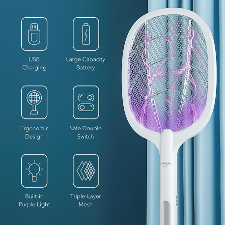 Portable Usb Electric Lamp Mosquito Fly Swatter