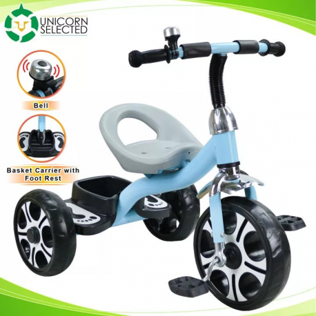 Unicorn Selected K01 Ride On Bike with Rear Basket Carrier and Footrest