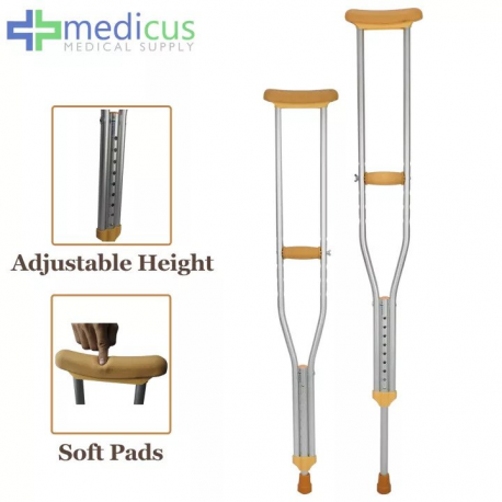 Medicus 01CA Heavy Duty Aluminum Crutch Walking Aid