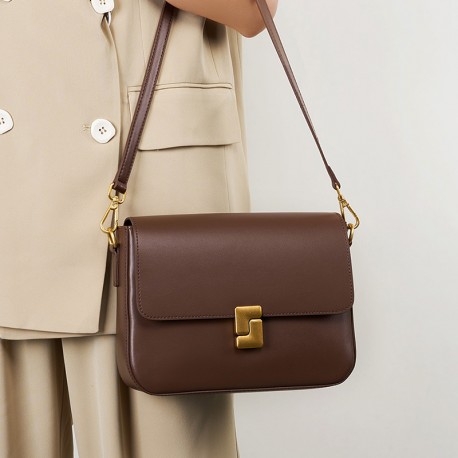 Top layer cowhide genuine leather shoulder women bag