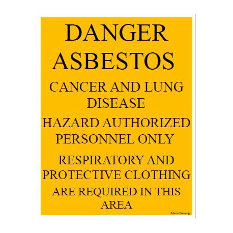 OSHA Asbestos Sign