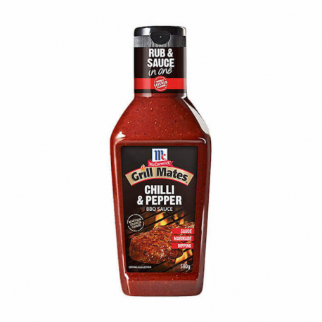 500gm McCormick Grill Mates Chilli and Pepper BBQ Sauce