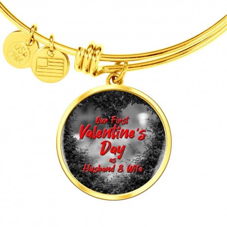 First Valentine - Pendant Bangle Bracelet