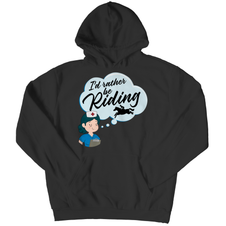 I'd Rather be Riding -Hoodies - Front Design