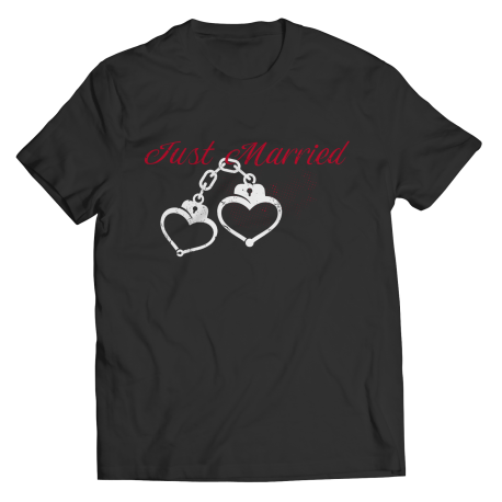 Just Married - Handcuffs - Unisex TEE