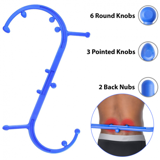 1pc Body Back Buddy Trigger Point Shoulder Neck Back Leg Handheld Self Massager Manual Massage Cane Hook Muscle Knot Remover