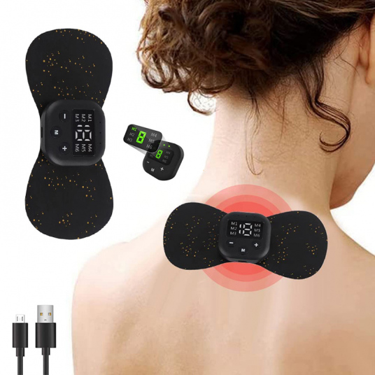 Rechargeable Neck Massager Electric EMS Cervical Vertebra Back Massage Patch Machine For Leg Arm Waist Muscle Pain Relief