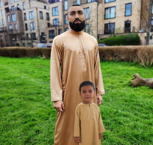 Father and Son Matching Omani Thobes