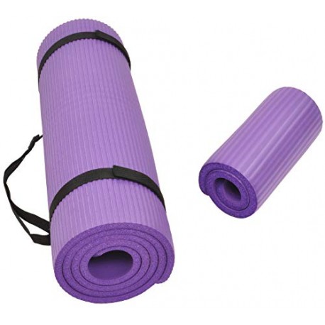 24/7 Exercise Yoga Mat and Knee Pad with Carrying Strap