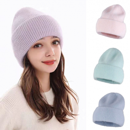 Real Rabbit Fur Winter Beanie