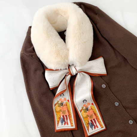 Luxury Soft Faux Rabbit Fur Collar Scarf