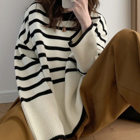 Striped Loose Warm Sweater