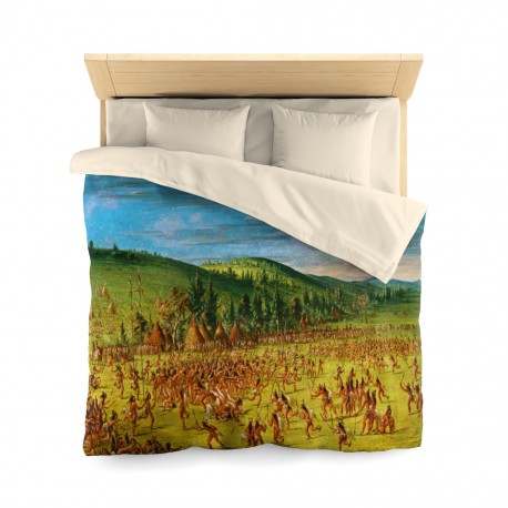 Ball Play of the Choctaw Microfiber Duvet Cover