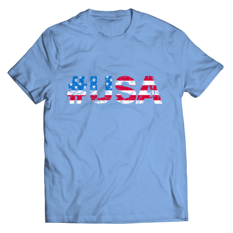 USA Flag Hashtag - Mens T-Shirt