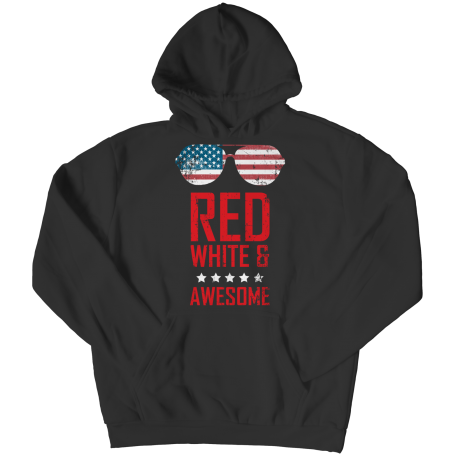 Red White And Awesome Mens Hoodie