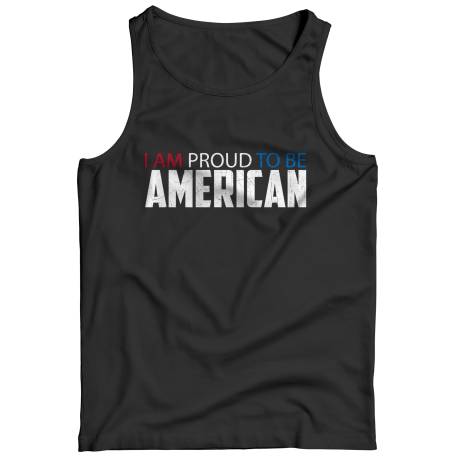 I Am Proud To Be American Mens Tank Top