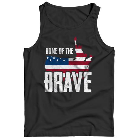 Home of the Brave Patriotic Mens Tank Top