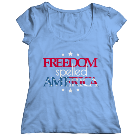 Freedom Spelled America Ladies Classic T-Shirt