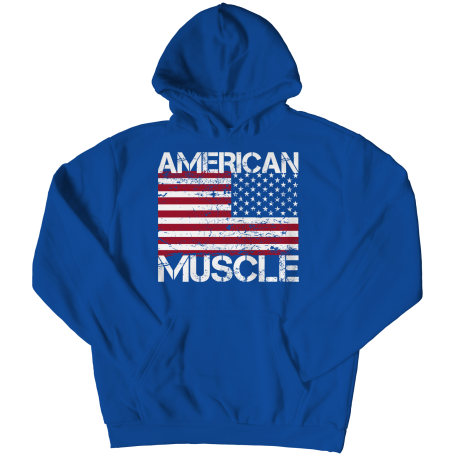 American Muscle - USA Flag Mens Hoodie