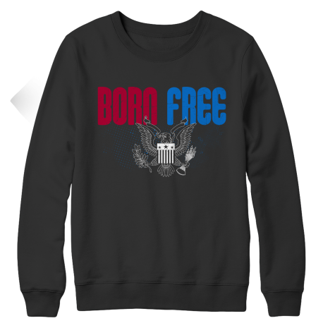 Born Free Ladies Fleece Crewneck Sweatshirt