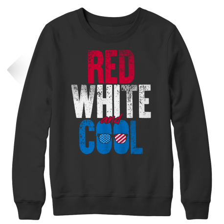 Red White And Cool Ladies Sweatshirt