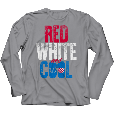 Red White And Cool Ladies Long Sleeve Shirt