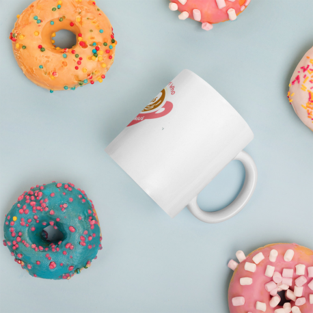 Just a Girl Who Loves Coffee & Jesus- White glossy mug
