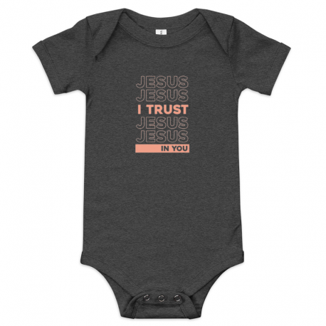 Jesus- I trust in You, Baby short sleeve onesie