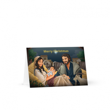 Nativity, Merry Christmas- Greeting card