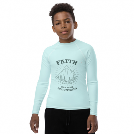 Faith Can Move Mountains- Youth Rash Guard