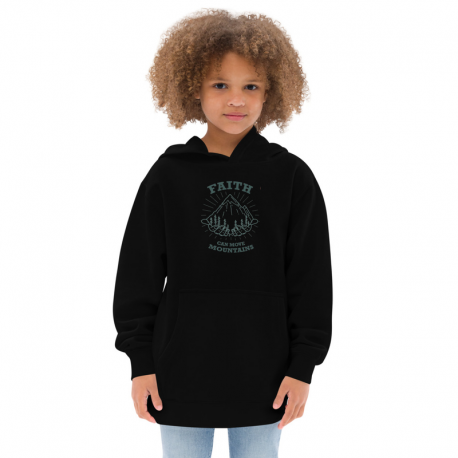 Faith Can Move Mountains-Kids fleece hoodie