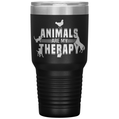 Animals Are My Therapy 30oz Insulated Tumbler