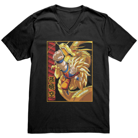 Goku Dragon Ball V-Neck Shirt For Men