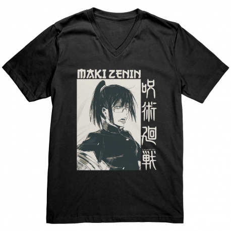 Maki Zenin Jujutsu Kaisen V-Neck Shirt For Men