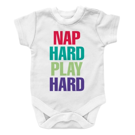 Nap Hard Play Hard Onesie
