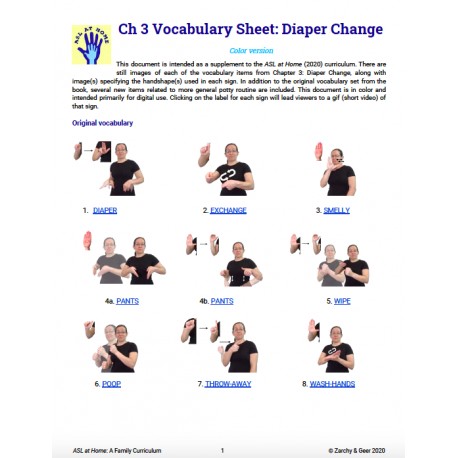 Ch 3 Vocabulary Sheet: Diaper Change (Color w/ GIFs)