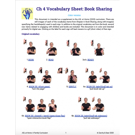 Ch 4 Vocabulary Sheet: Book Sharing (Color w/ GIFs)